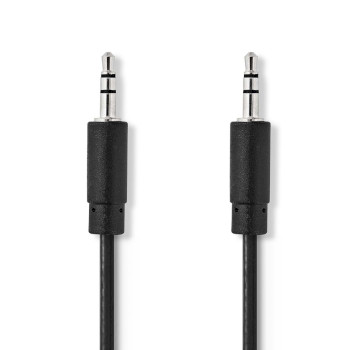 CAGB22000BK10 Stereo-audiokabel | 3,5 mm male | 3,5 mm male | vernikkeld | 1.00 m | rond | zwart | doos