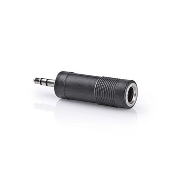 CAGB22935BK Stereo-audioadapter | 3,5 mm male | 6,35 mm female | vernikkeld | recht | abs | zwart | 1 stuks | do Product foto
