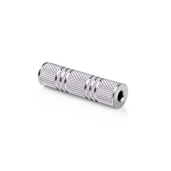 CAGB22950ME Stereo-audioadapter | 3,5 mm female | 3,5 mm female | vernikkeld | recht | metaal | zilver | 1 stuks