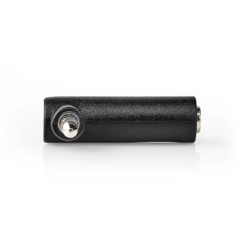 CAGB22980BK Stereo-audioadapter | 3,5 mm male | 3,5 mm female | vernikkeld | 90° gehoekt | metaal | zwart | Product foto