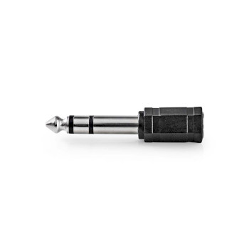 CAGB23930BK Stereo-audioadapter | 6,35 mm male | 3,5 mm female | vernikkeld | recht | abs | zwart | 1 stuks | do