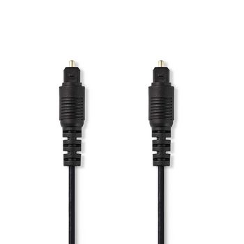 CAGB25000BK10 Optische audiokabel | toslink male | toslink male | 1.00 m | rond | pvc | zwart | doos