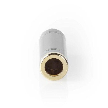 CAGC22935ME Stereo-audioadapter | 3,5 mm male | 6,35 mm female | verguld | recht | metaal | zilver | 1 stuks | d Product foto
