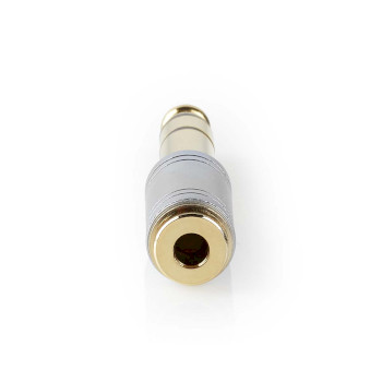 CAGC23930ME Stereo-audioadapter | 6,35 mm male | 3,5 mm female | verguld | recht | metaal | zilver | 1 stuks | d Product foto