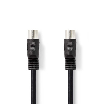 CAGL20000BK30 Din-audiokabel | din 5-pins male | din 5-pins male | vernikkeld | 3.00 m | rond | pvc | zwart | labe