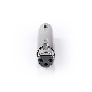 CAGP15920ME Xlr-adapter | xlr 3-pins female | xlr 3-pins female | vernikkeld | recht | metaal | zilver | 10 stuk Product foto