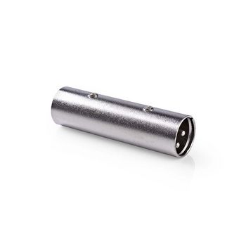 CAGP15921ME Xlr-adapter | xlr 3-pins male | xlr 3-pins male | vernikkeld | recht | metaal | zilver | 10 stuks |  Product foto