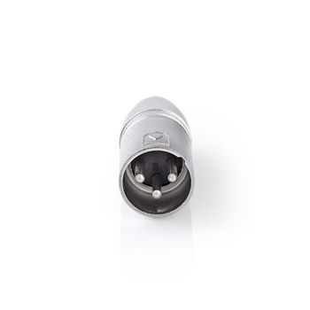 CAGP15930ME Xlr-adapter | xlr 3-pins male | rca female | vernikkeld | recht | metaal | zilver | 10 stuks | envel Product foto