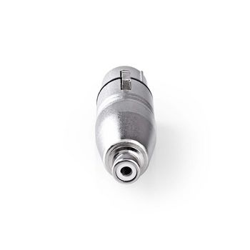 CAGP15933ME Xlr-adapter | xlr 3-pins female | rca female | vernikkeld | recht | metaal | zilver | 10 stuks | pol Product foto