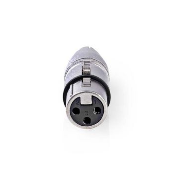 CAGP15934ME Xlr-adapter | xlr 3-pins female | rca male | vernikkeld | recht | metaal | zilver | 10 stuks | polyb Product foto