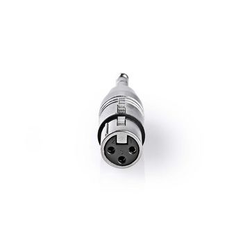 CAGP15941ME Xlr-adapter | xlr 3-pins female | 6,35 mm male | vernikkeld | recht | metaal | zilver | 10 stuks | p Product foto