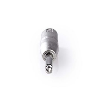 CAGP15942ME Xlr-adapter | xlr 3-pins male | 6,35 mm male | vernikkeld | recht | metaal | zilver | 10 stuks | pol Product foto