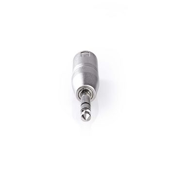 CAGP15943ME Xlr-adapter | xlr 3-pins male | 6,35 mm male | vernikkeld | recht | metaal | zilver | 10 stuks | pol Product foto