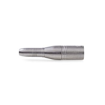 CAGP15944ME Xlr-adapter | xlr 3-pins male | 6,35 mm female | vernikkeld | recht | metaal | zilver | 10 stuks | p