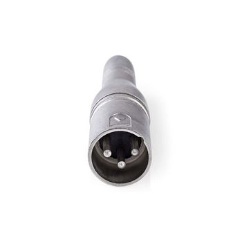 CAGP15944ME Xlr-adapter | xlr 3-pins male | 6,35 mm female | vernikkeld | recht | metaal | zilver | 10 stuks | p Product foto