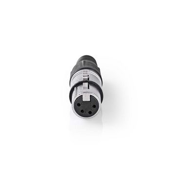 CAGP15970ME Xlr-connector | recht | female | vernikkeld | solderen | diameter kabelinvoer: 7.0 mm | metaal | zil Product foto
