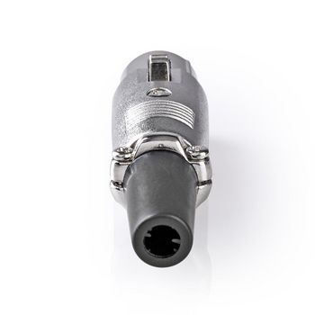 CAGP15971ME Xlr-connector | recht | female | vernikkeld | beschermingshoes | diameter kabelinvoer: 7.0 mm | meta Product foto