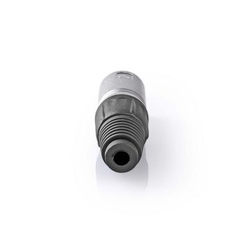 CAGP15972ME Xlr-connector | recht | male | vernikkeld | beschermingshoes | diameter kabelinvoer: 7.0 mm | metaal Product foto