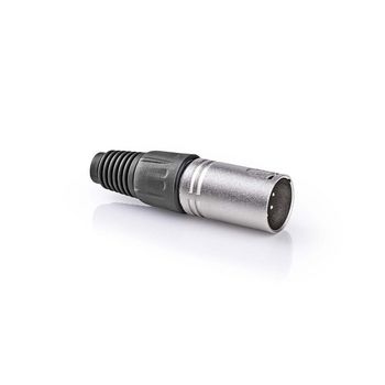 CAGP15972ME Xlr-connector | recht | male | vernikkeld | beschermingshoes | diameter kabelinvoer: 7.0 mm | metaal Product foto