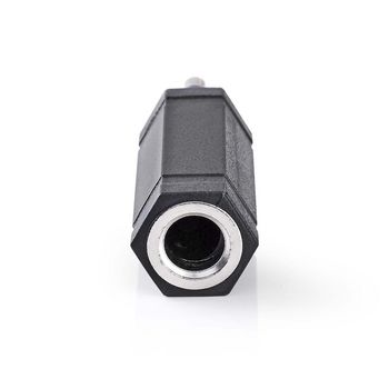 CAGP22934BK Mono-audioadapter | 3,5 mm male | 6,35 mm female | vernikkeld | recht | abs | zwart | 10 stuks | pol Product foto
