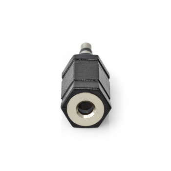 CAGP22960BK Mono-audioadapter | 3,5 mm male | 3,5 mm female | vernikkeld | recht | abs | zwart | 10 stuks | enve Product foto