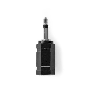 CAGP22960BK Mono-audioadapter | 3,5 mm male | 3,5 mm female | vernikkeld | recht | abs | zwart | 10 stuks | enve