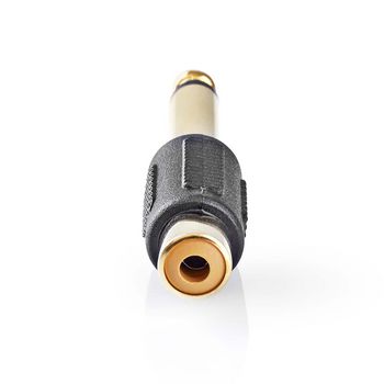 CAGP23935BKG Mono-audioadapter | 6,35 mm male | rca female | verguld | recht | abs | zwart | 10 stuks | polybag Product foto