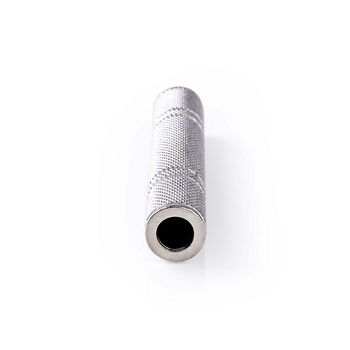 CAGP23949ME Mono-audioadapter | 6,35 mm female | 6,35 mm female | vernikkeld | recht | metaal | zilver | 10 stuk Product foto
