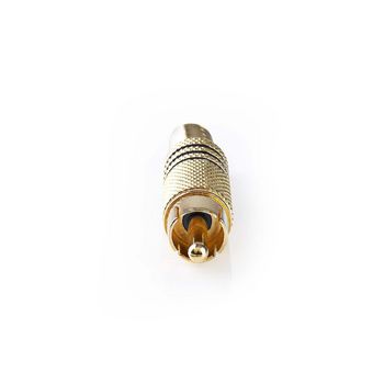 CAGP24900BK Rca-connector | recht | male | verguld | soldeer | diameter kabelinvoer: 7.0 mm | metaal | zwart | 1 Product foto