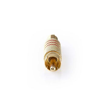 CAGP24900RD Rca-connector | recht | male | verguld | soldeer | diameter kabelinvoer: 7.0 mm | metaal | rood | 10 Product foto