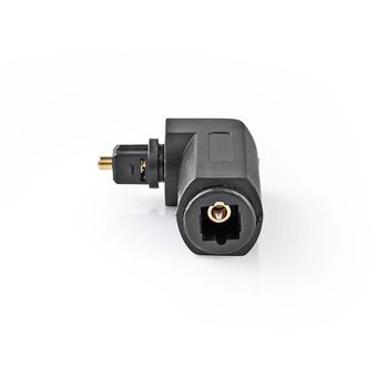 CAGP25920BK Toslink-adapter | toslink male | toslink female | 90° gehoekt | abs | zwart | 10 stuks | polyba Product foto