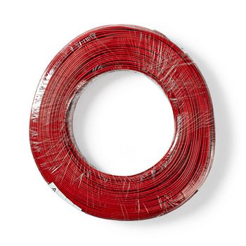 CAGW0350BK1000 Speaker-kabel | 2 x 0.35 mm² | cca | 100.0 m | rond | pvc | rood / zwart | folieverpakking Verpakking foto