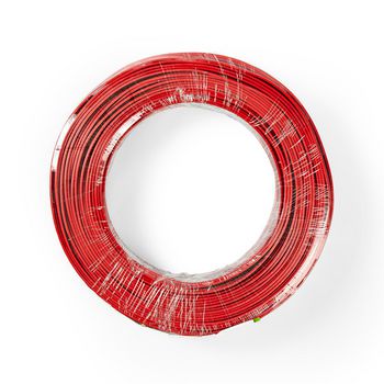 CAGW0750BK1000 Speaker-kabel | 2x 0.75 mm² | cca | 100.0 m | rond | pvc | rood / zwart | folieverpakking Verpakking foto