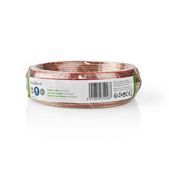 CAGW0750TR150 Speaker-kabel | 2 x 0.75 mm² | cca | 15.0 m | rond | pvc | transparant | folieverpakking  foto