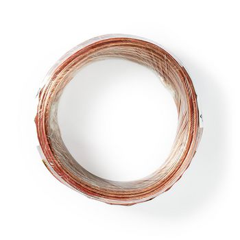 CAGW0750TR150 Speaker-kabel | 2 x 0.75 mm² | cca | 15.0 m | rond | pvc | transparant | folieverpakking Verpakking foto