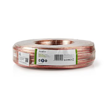 CAGW1500TR1000 Speaker-kabel | 2x 1.50 mm² | cca | 100.0 m | rond | pvc | transparant | folieverpakking  foto