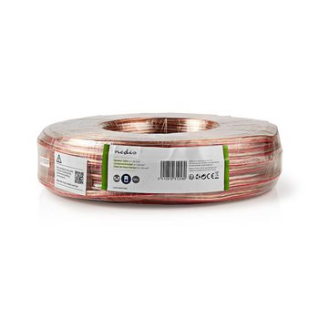 CAGW1500TR1000 Speaker-kabel | 2 x 1.50 mm² | cca | 100.0 m | rond | pvc | transparant | folieverpakking  foto