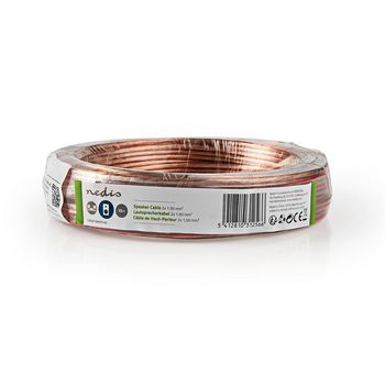 CAGW1500TR150 Speaker-kabel | 2 x 1.50 mm² | cca | 15.0 m | rond | pvc | transparant | folieverpakking  foto