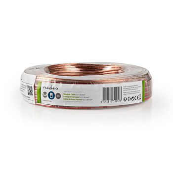 CAGW1500TR250 Speaker-kabel | 2 x 1.50 mm² | cca | 25.0 m | rond | pvc | transparant | folieverpakking  foto