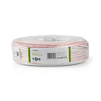 CAGW1500WT1000 Speaker-kabel | 2 x 1.50 mm² | cca | 100.0 m | rond | pvc | wit | folieverpakking  foto