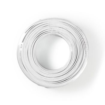 CAGW1500WT1000 Speaker-kabel | 2 x 1.50 mm² | cca | 100.0 m | rond | pvc | wit | folieverpakking Verpakking foto