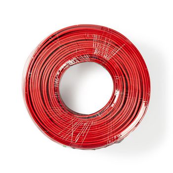 CAGW2500BK1000 Speaker-kabel | 2x 2.50 mm² | cca | 100.0 m | rond | pvc | rood / zwart | folieverpakking Verpakking foto