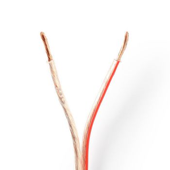 CAGW2500TR1000 Speaker-kabel | 2 x 2.50 mm² | cca | 100.0 m | rond | pvc | transparant | folieverpakking