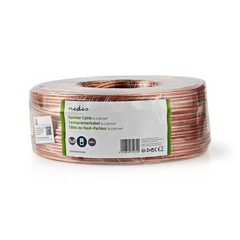 CAGW2500TR1000 Speaker-kabel | 2 x 2.50 mm² | cca | 100.0 m | rond | pvc | transparant | folieverpakking  foto