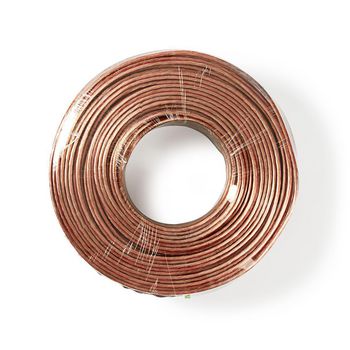 CAGW2500TR1000 Speaker-kabel | 2 x 2.50 mm² | cca | 100.0 m | rond | pvc | transparant | folieverpakking Verpakking foto