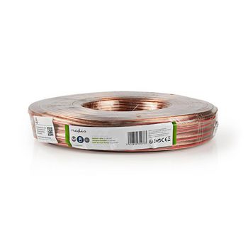 CAGW2500TR500 Speaker-kabel | 2x 2.50 mm² | cca | 50.0 m | rond | pvc | transparant | folieverpakking  foto