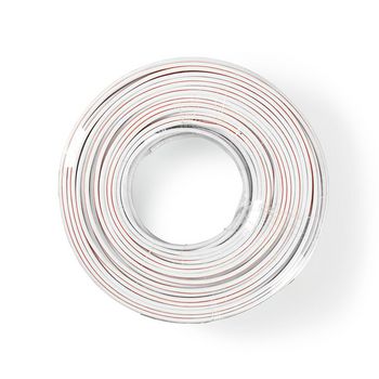 CAGW2500WT1000 Speaker-kabel | 2 x 2.50 mm² | cca | 100.0 m | rond | pvc | wit | folieverpakking Verpakking foto