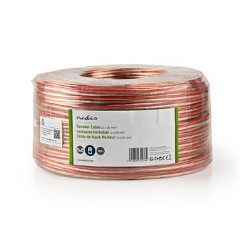 CAGW4000TR1000 Speaker-kabel | 2 x 4.00 mm² | cca | 100.0 m | rond | pvc | transparant | folieverpakking  foto