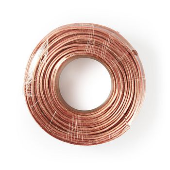 CAGW4000TR1000 Speaker-kabel | 2 x 4.00 mm² | cca | 100.0 m | rond | pvc | transparant | folieverpakking Verpakking foto