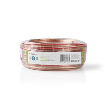 CAGW4000TR150 Speaker-kabel | 2 x 4.00 mm² | cca | 15.0 m | rond | pvc | transparant | folieverpakking  foto